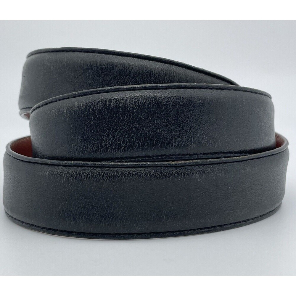 Coach Burnished Cowhide Belt Solid Brass Buckle Men's Size 38 Black Vintage
